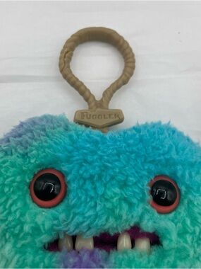 NWT FUGGLER Gaptooth McGoo Plush Teal Monster Keychain CHARM PURSE ZURU